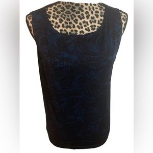 Chico Design Top Blouse Tank 2 Sleeveless Black Blue